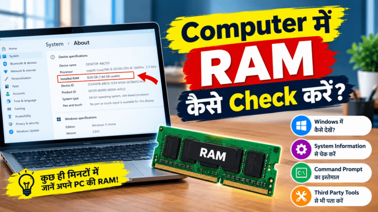 Computer में RAM कैसे Check करें?
