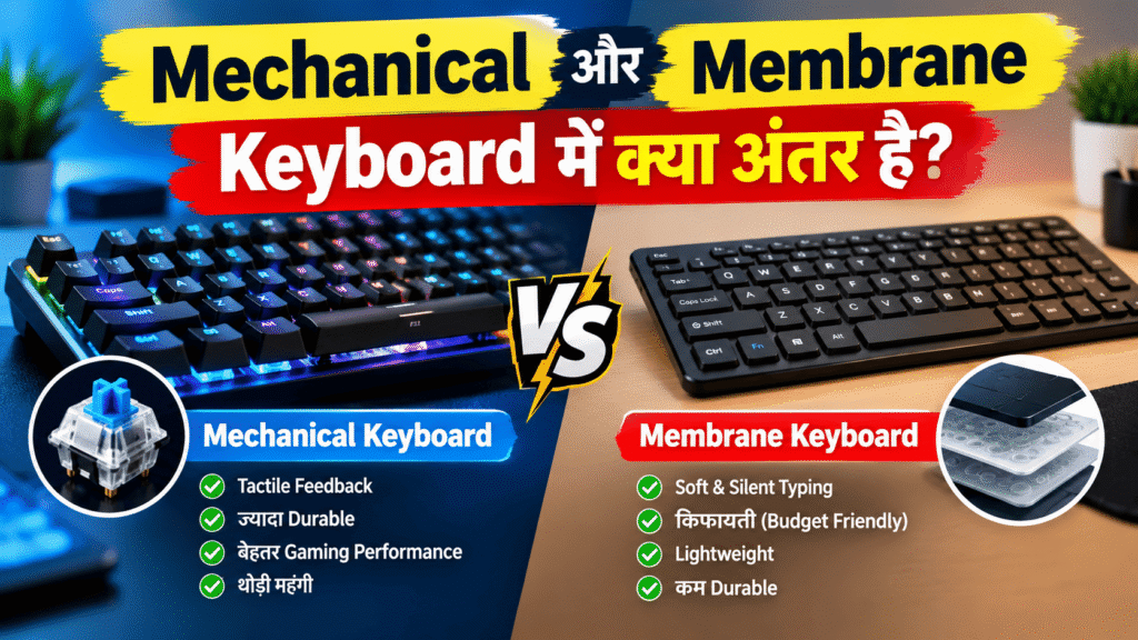 Mechanical और Membrane Keyboard में क्या अंतर है?