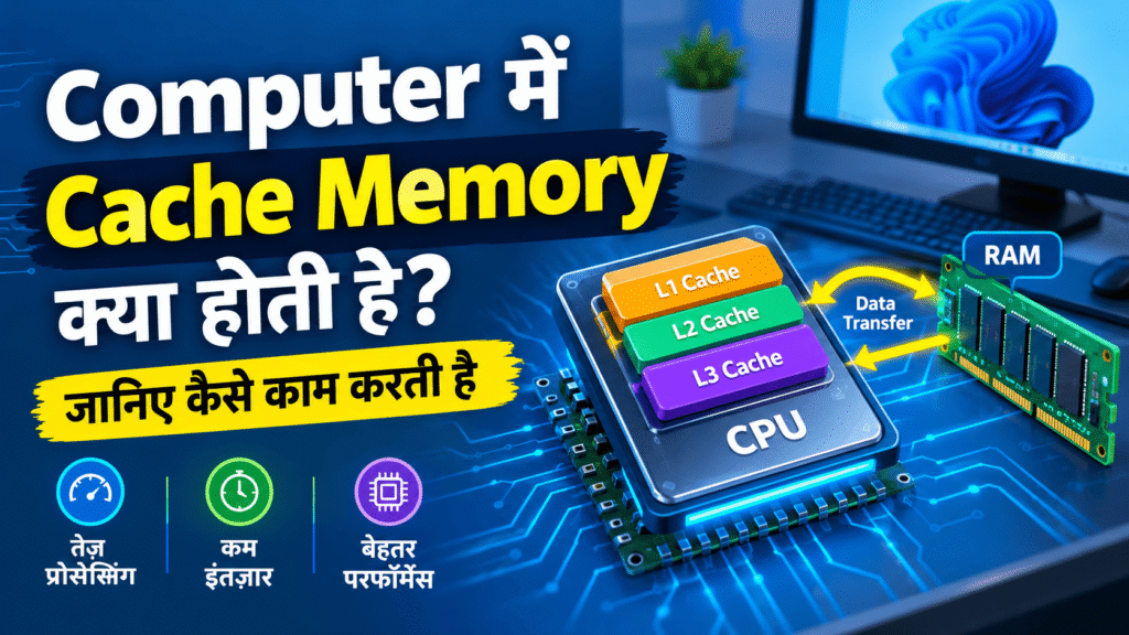 Computer में Cache Memory क्या होती है? जानिए कैसे काम करती है